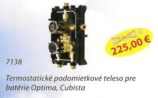 Termostatické podomietkové teleso